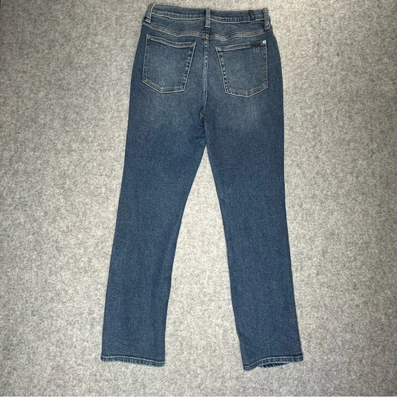 7 For All Mankind 50/50 Ripped High Waist Ankle Straight Leg Jeans. Sz: 28 - Picture 10 of 14